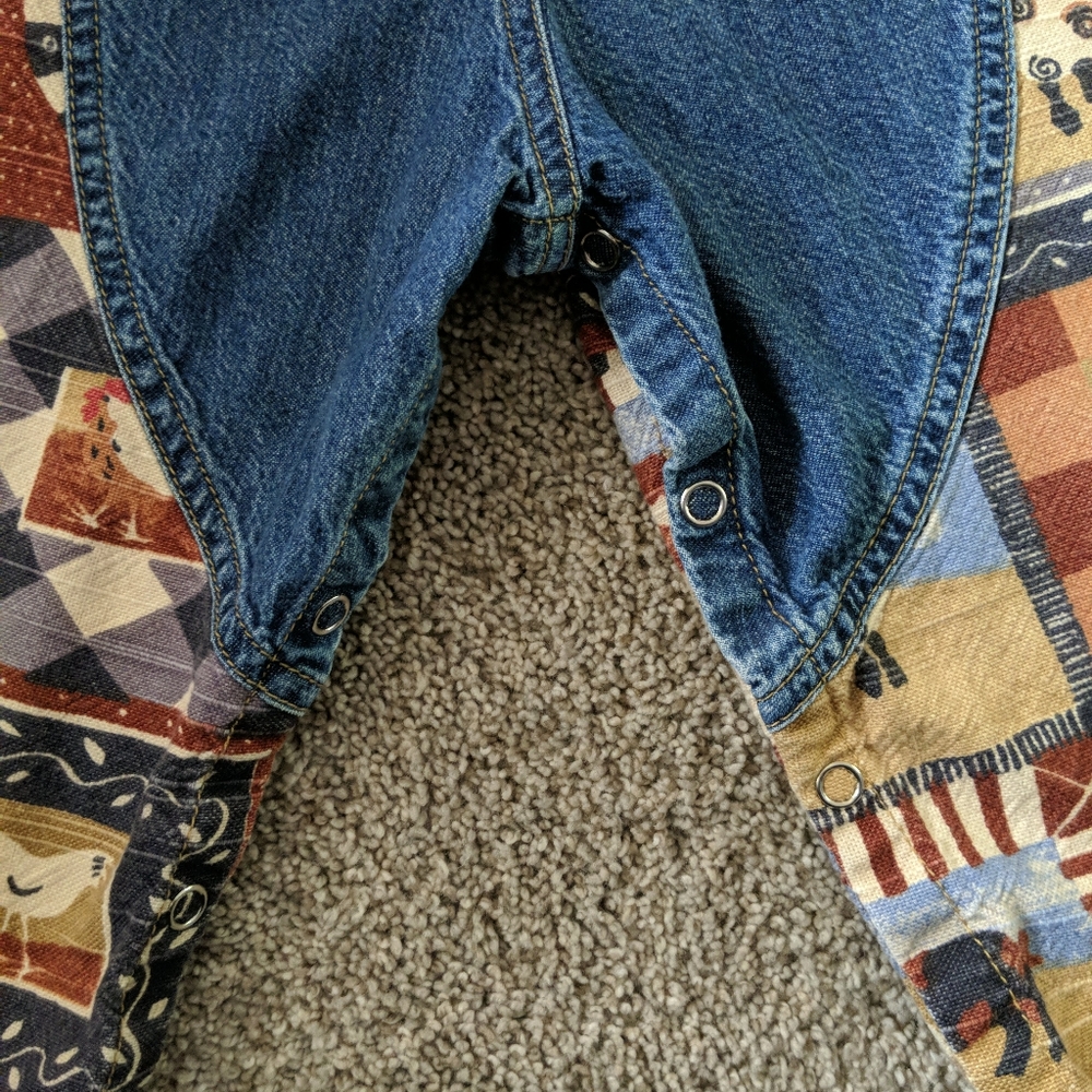 Catch Cach Infant Farm Animals Western Overalls 24 - Picture 4 of 8